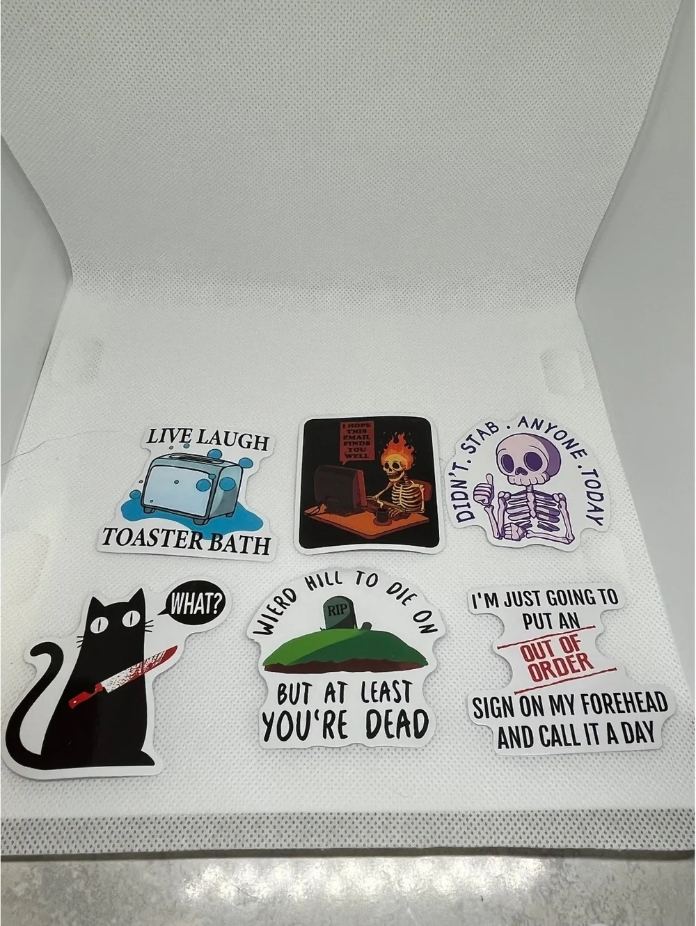 Dark humor sticker set